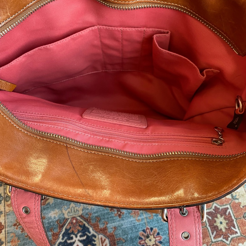 Coach Brown Tweed Tote Bag - Picture 5 of 8